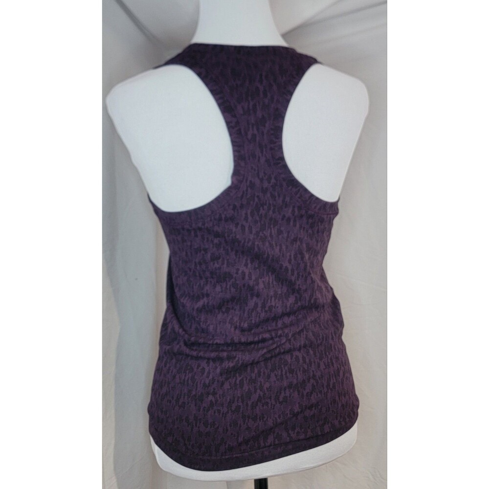 Athleta Momentum Womens XS racer back Tank Purple Black Yoga Gym Longer Style - Picture 4 of 10
